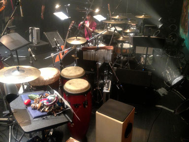 2013.5.25-26 幹mikiコンサート Drum set & Percussion set