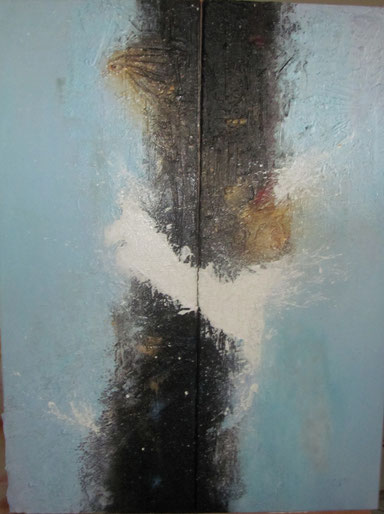 Brandungszone I, Acryl auf Leinwand, 2x40x90 cm