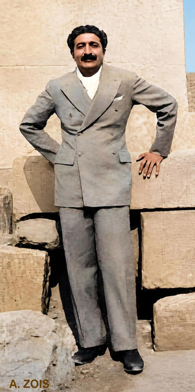  The photo was taken at Sakkara, Egypt in Dec 1932. Image trimmed & rendered by Anthony Zois.