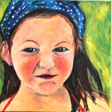 Die Göre trotzt  30  x  30   Acryl