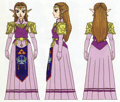 Zelda in "Ocarina of Time", originale Konzeptzeichnungen ©Nintendo