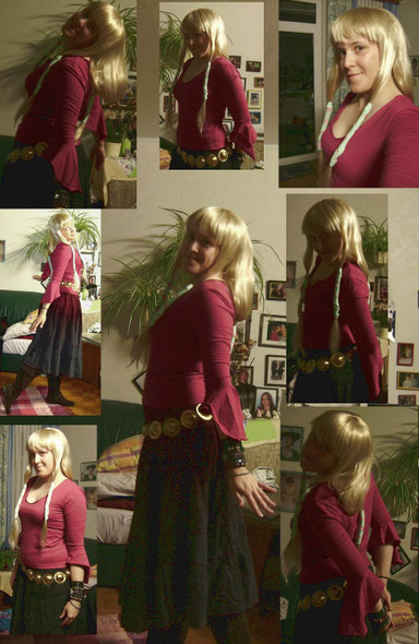 Test photos(taken at midnight XD). Clothes and boots don't belong to the costume. Only the wig and the belt.