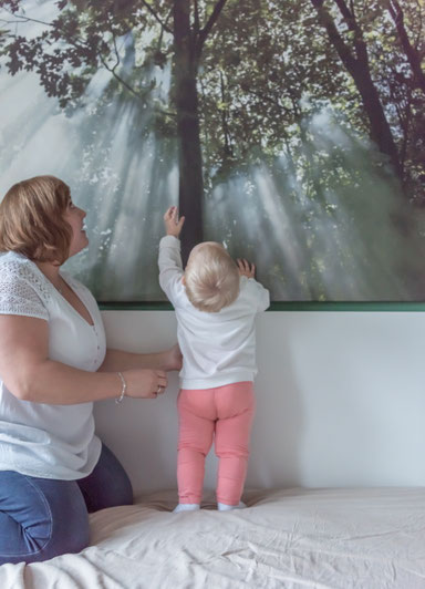 Familien Fotoshooting zu Hause - Mama und Tochter