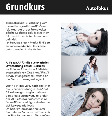 Auszug aus meinem Fotoworkshop Buch Fotokurs für Anfänger