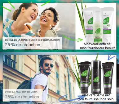 MONTREZ VOTRE BEAU VISAGE ! Économisez 33 % Set fraicheur et nettoyage à l’Aloe Vera Gommage visage · 75 ml Masque visage hydratant 75 ml Gel-crème 50 ml  Aloe Vera Santé Beauté LR