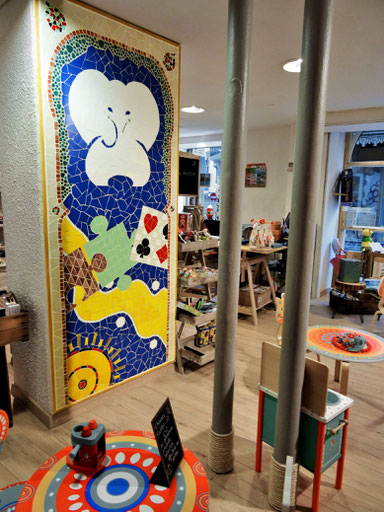 Fresque murale pour magasin de jouets La Cachette d'Arthur - Zam-création