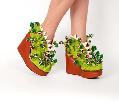 Schuh Audrey - Gewinnerschuh beim „Crazy Shoe Award“ 2014 - Design / Herstellung / Leihgabe / Foto: Lisa Folgner Brumbauer