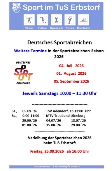 Plakat zum Sportabzeichentag