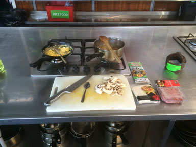Cuisine du Backpackers YHA de Te Anau