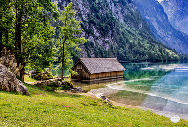 Bild: the "Obersee" is part of the Königsee, Schönau am Königsee, "Obersee cabin"; www.2u-pictureworld.de