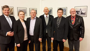 von links: PSts Enak Ferlemann, Jessica Meyer, stellv. Vorsitzende; Hans-Peter Weber, Vorsitzender; Patrick Pawlowski, stellv. Vorsitzender; Armin Heitmann, stellv. Vorsitzender; Jörg von See, Schriftführer; Es fehlt: Uwe Blohm, Schatzmeister
