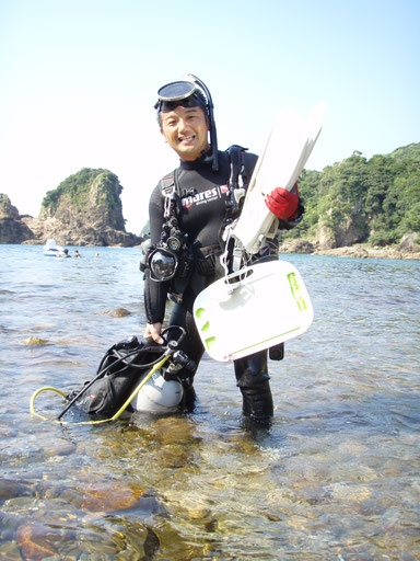 天草白涛ビーチにてプロフィール写真