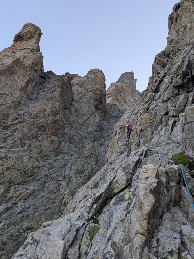 Arête du Promontoire, Grand Pic de la Meije, Traversée de la Meije, Refuge du Promontoire, les Enfetchores, Mejie, Überschreitung Barre des écrin, écrinmassiv, La Grave