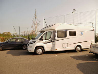 Unser Übernachtungsparkplatz in Dunkerque (Dünkirchen)