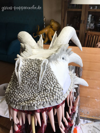 Viserion, ginas-pappmache.de, Dragon, Dragontrophy, art, papermache,