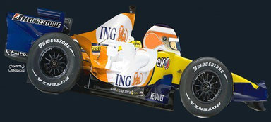 Nelson Piquet Jr by Muneta & Cerracín - Nelson Piquet Jr con su Renault R28 en 2008 del Ing Renault F1 Team
