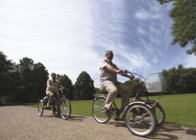 Das Dreirad Fahrrad bewahrt Sie vorm Umfallen und gibt Stabilität beim Fahren