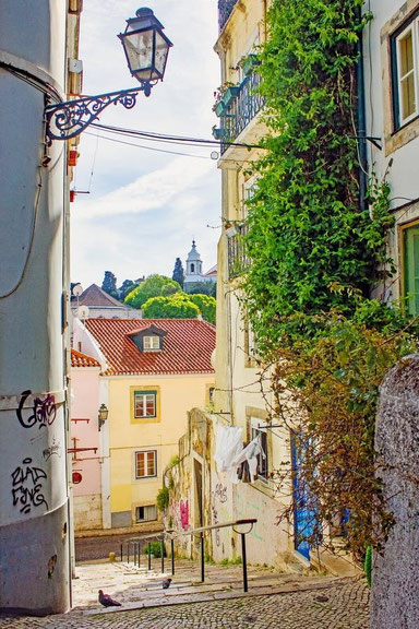 Quartiers Juifs de Lisbonne . Escaliers typiques. LisbonJewishtours by Patricia