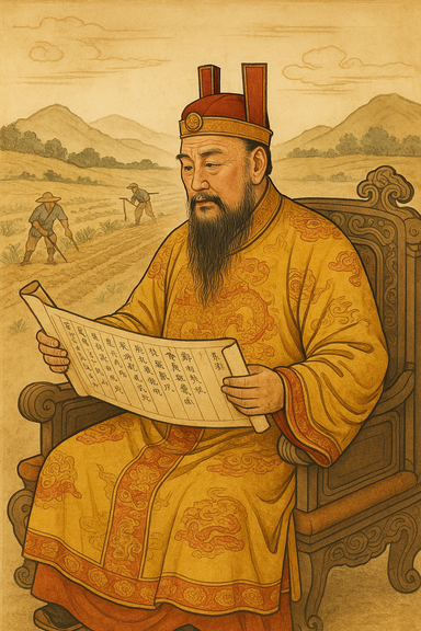 L'empereur de Chine qui donnait les bons jours pour semer ou récolter à son peuple pour garantir la prospérité de l'empire.