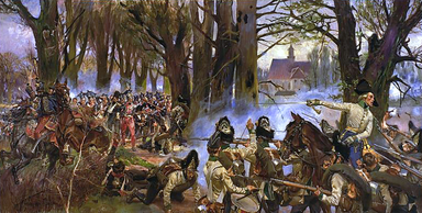 Battaglia di Raszyn 1809, dipinto di Wojciech Kossak