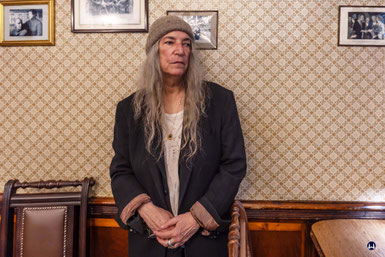 Patti Smith von mir in ihrer offenen, dennoch nachdenklichen Art fotografiert.