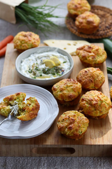 Käse Zucchini Muffins