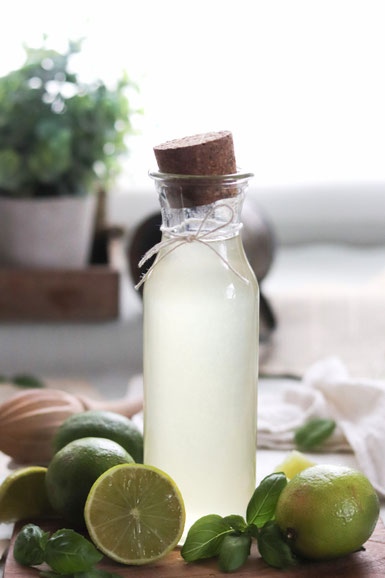 Limetten Basilikum Sirup