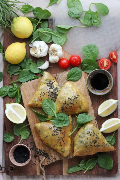 gefüllte Reispapiertaschen