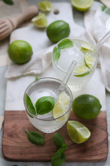 Limetten Basilikum Sirup