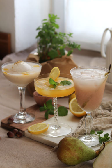 alkoholfreie Mocktails mit Essig und Öl