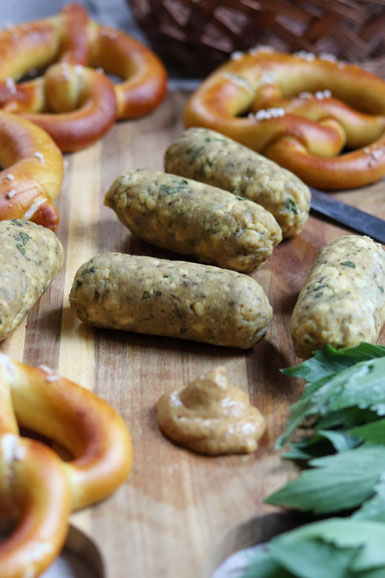 vegane Alternative zu Weisswurst