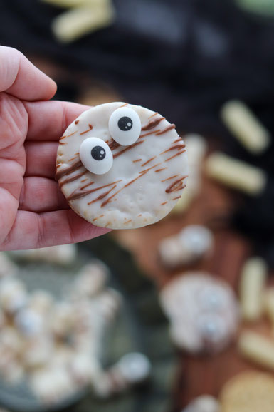 Maiswaffel im Halloweenlook