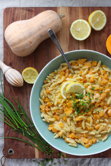 stückige One Pot Kürbispasta
