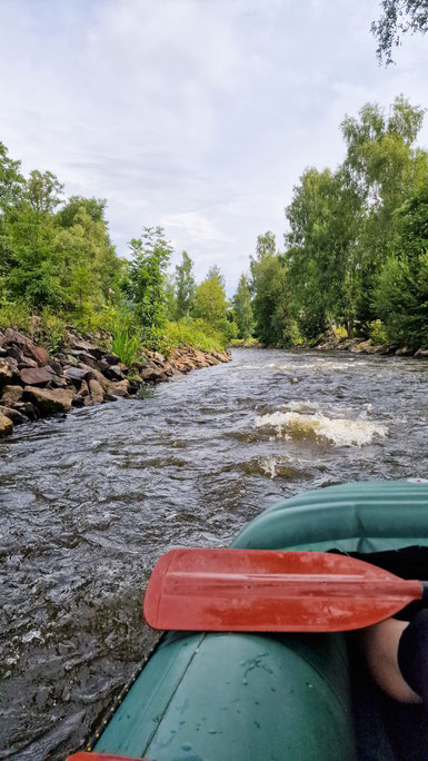Paddeln auf der Moldau