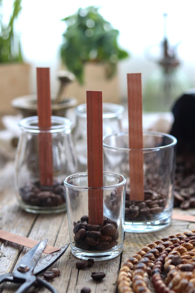 Vorbereitung für DIY Kaffeekerzen