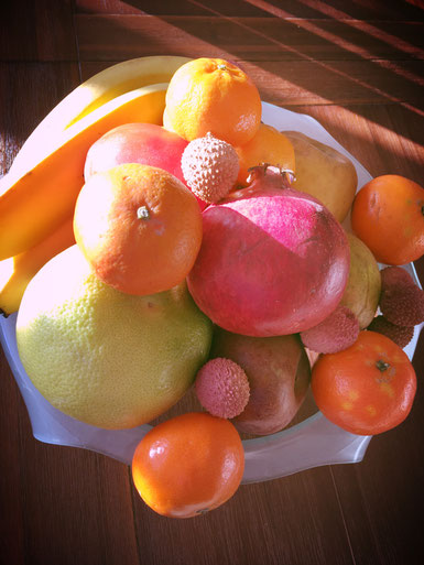 Unser Obstteller zu Hause