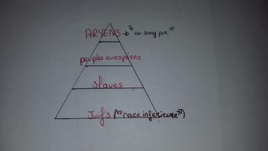 L'idéologie raciste des Nazis (schéma réalisé par Emma Baud)