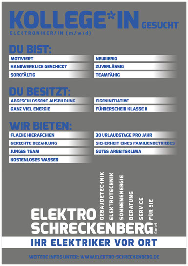 Elektriker Neunkirchen-Seelscheid Neunkirchen Seelscheid Much Rhein-Sieg-Kreis Elektroniker Schreckenberg Weiert Bich Solar PV Photovoltaik Stromausfall Gebäudetechnik Neubau Job Jobsuche