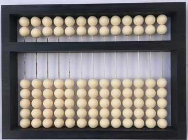Ábaco "son pan", 13 columnas, obsequio de IBM a sus empleados en 1972, 20x15 cm