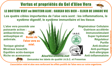 Vertus et propriétés du gel d'aloe vera  AloeVeraSante.net 