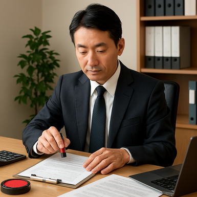 蓮田市の建設業許可申請に押印する行政書士
