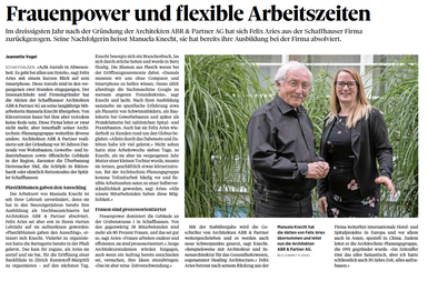 Artikel Frauenpower Architekten ABR & Partner AG