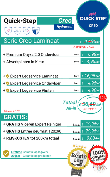 Quick-Step Creo all-in aanbieding de laminaat expert!