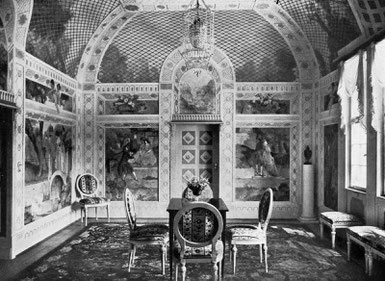 Der Frühstückssaal im 1. Stock der Grunewald-Villa Walther Rathenau, 1910. Reproduktion aus Moderne Bauformen, November 1912, S. 475