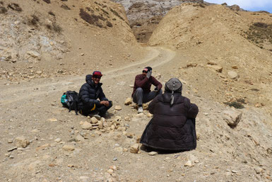 Nepal mit Kind, Mustang mit Kind