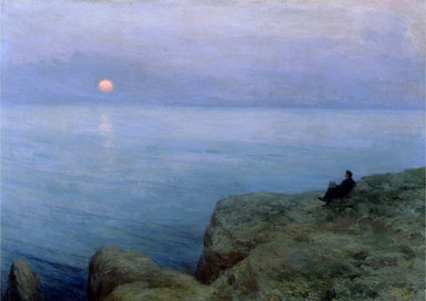 ꧁ Leonid Osipovich Pasternak, Alexandre Pouchkine au bord de la mer, 1896 ꧂