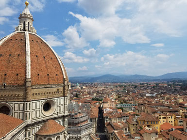 Aussicht vom Campanile auf Kuppel von Santa Maria del Fiore