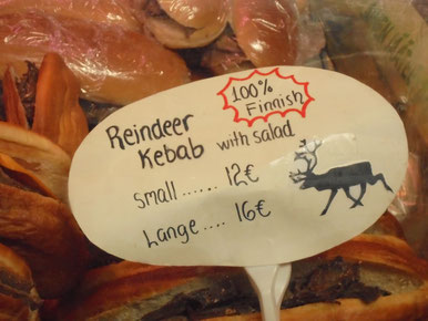 Reindeer Kebab, Vanha Kauppahalli, Helsinki, Finland. Don't miss those places when going to Helsinki