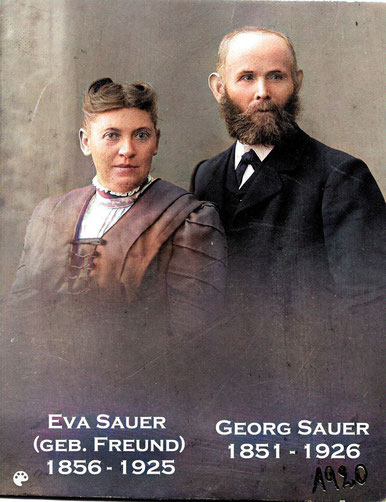 Meine Ururgroßeltern Eva und Georg Sauer Hofheim 1920