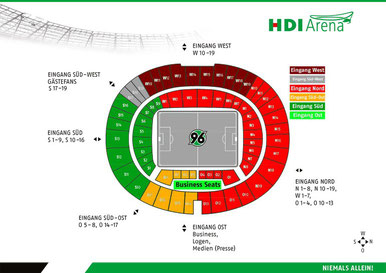 Stadionplan Heinz von Heiden Arena